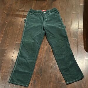 Dickies woman’s Dark Green Corduroy Carpenter Pants